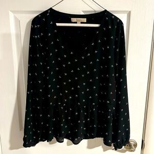 Women’s long sleeve blouse, Loft, Size Small